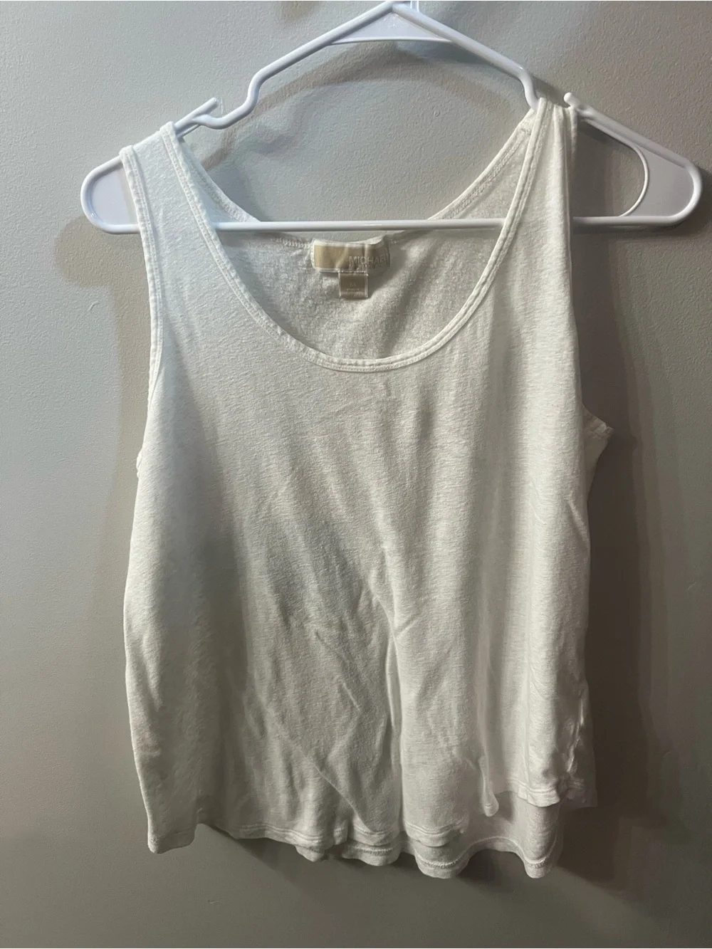 Michael Kors White Scoop Neck Tank Top